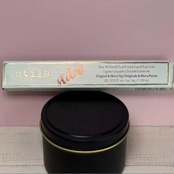Stila Stay All Day Dual Eyeliner-Original&Micro (Black/Kitten Kosmo) NIB .033 oz - Picture 1 of 4